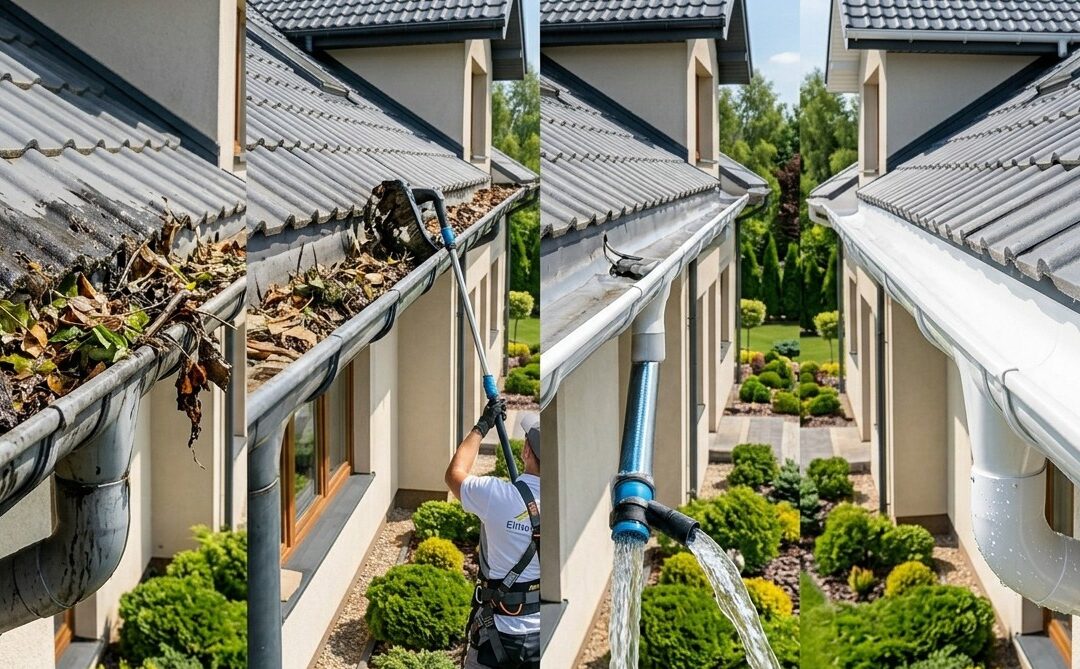 Udrażnianie i Mycie Rynien (Gutter Maintenance)
